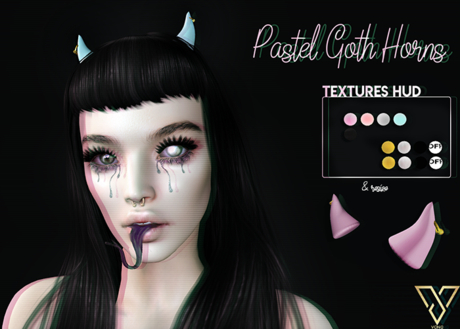 Second Life Marketplace - ::VOND ::PASTEL GOTH HORNS